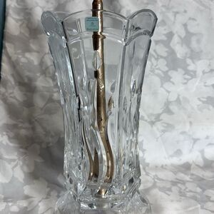 Elegant Lead Crystal Candle Holder 12” tall